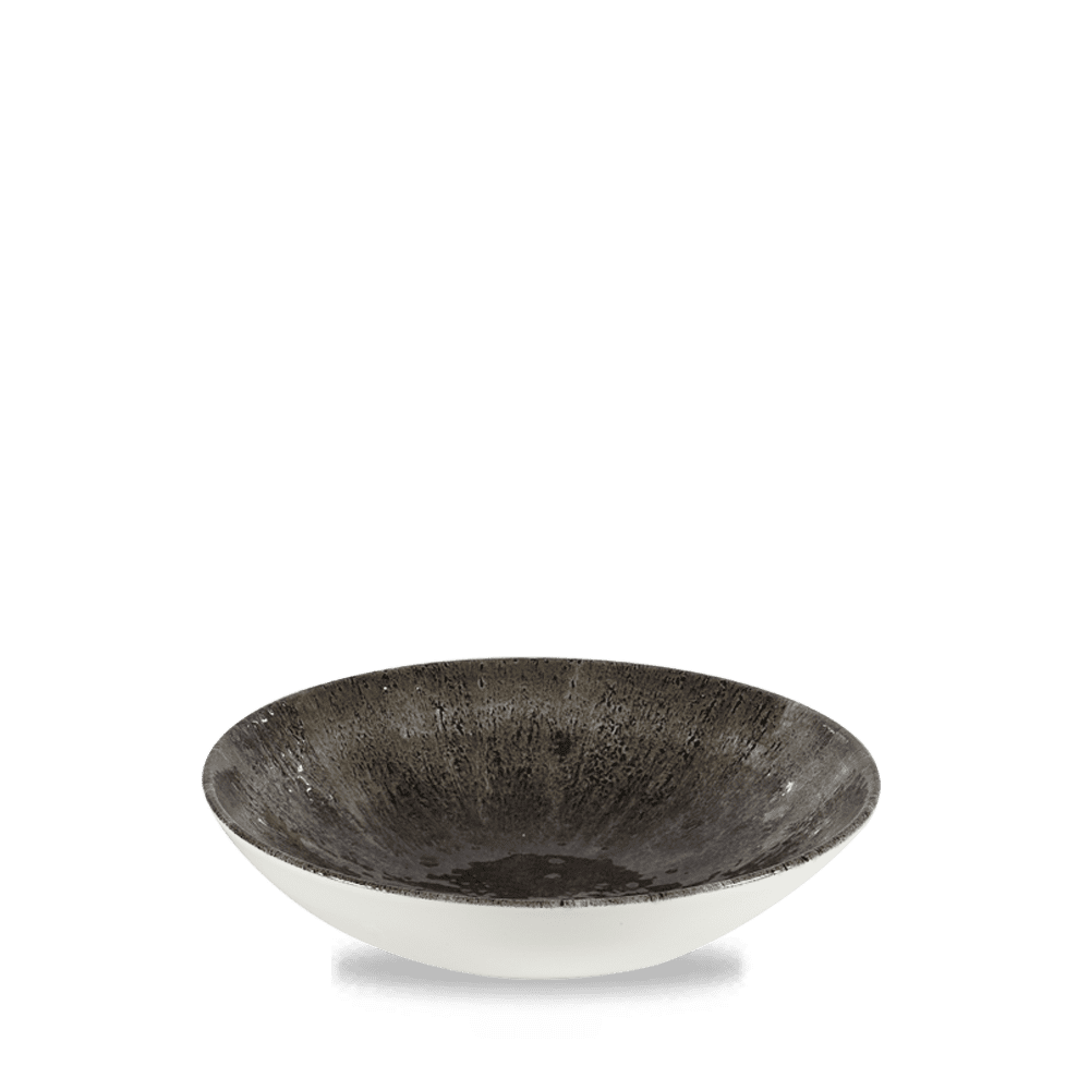 Churchill Stone Quartz Black Evolve Coupe Bowl