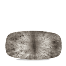 Load image into Gallery viewer, Churchill Stone Quartz Black Oblong Chefs Plate
