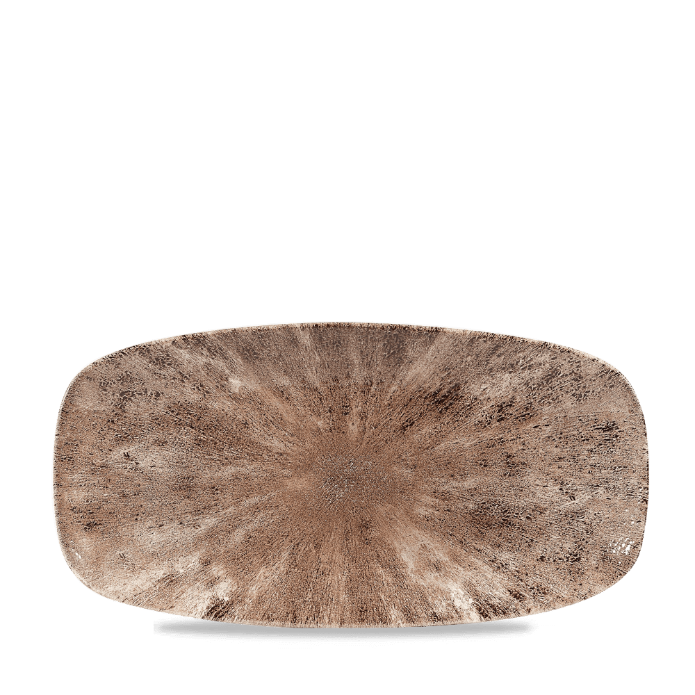 Churchill Stone Zircon Brown Oblong Chefs Plate