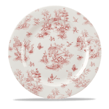 Load image into Gallery viewer, Churchill Toile Cranberry Plate
