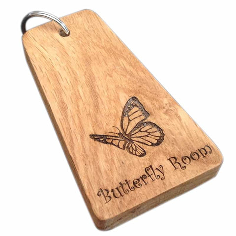 Wooden key tag