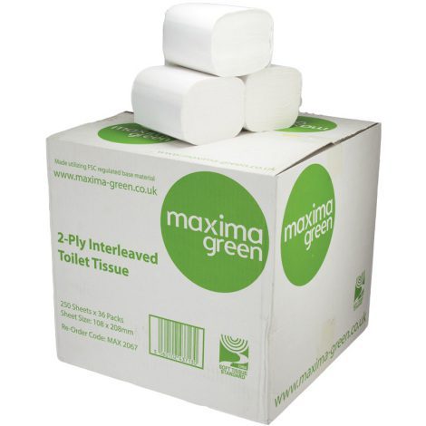 Maxima Green Bulk Pack White Tissue 2ply