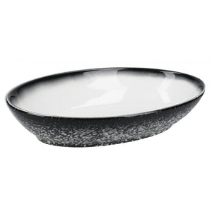 Chefs Choice Caviar Granite Porcelain Bowl, Oval, 25x17cm (4)