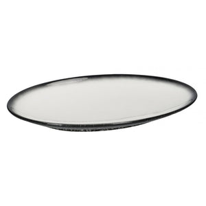 Chefs Choice Caviar Granite Porcelain Oval Plate, 30x22cm (4)
