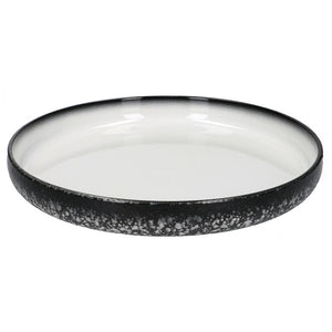 Chefs Choice Caviar Granite Porcelain Platter, High Rim Round, 28cm (1)