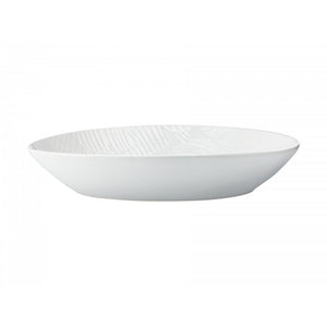 Chefs Choice Panama Stoneware Oval Serving Bowl, White, 32x23cm