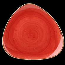 Load image into Gallery viewer, Churchill Stonecast Berry Red Triangle Plate
