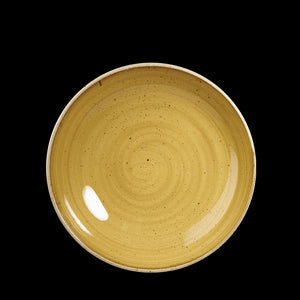 Churchill Stonecast Mustard Coupe Plate