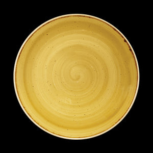 Churchill Stonecast Mustard Coupe Plate