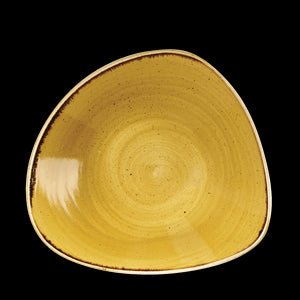 Churchill Stonecast Mustard Triangle Bowl