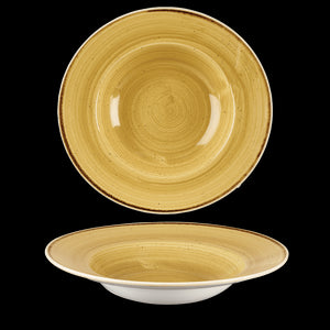 Churchill Stonecast Mustard Wide Rim Bowl