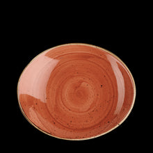 Load image into Gallery viewer, Churchill Stonecast Orange Oval Coupe Plate 19.2x16cm (12)
