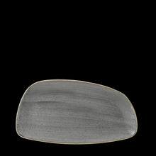 Load image into Gallery viewer, Churchill Stonecast Peppercorn Grey Geo Chefs Plate 30x15.5cm (12)
