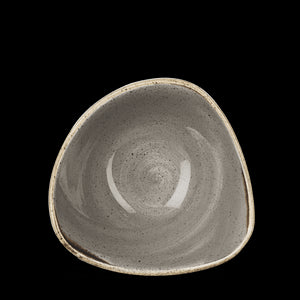 Churchill Stonecast Peppercorn Grey Triangle Bowl