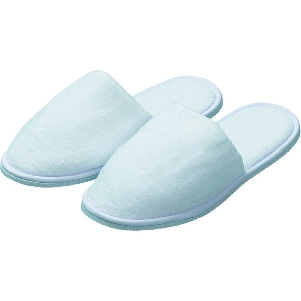 Slippers White Closed Toe Towelling (100) - 66p Pair
