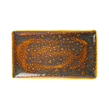 Load image into Gallery viewer, Steelite Vesuvius Amber Rectangle Three 33x19cm (12)
