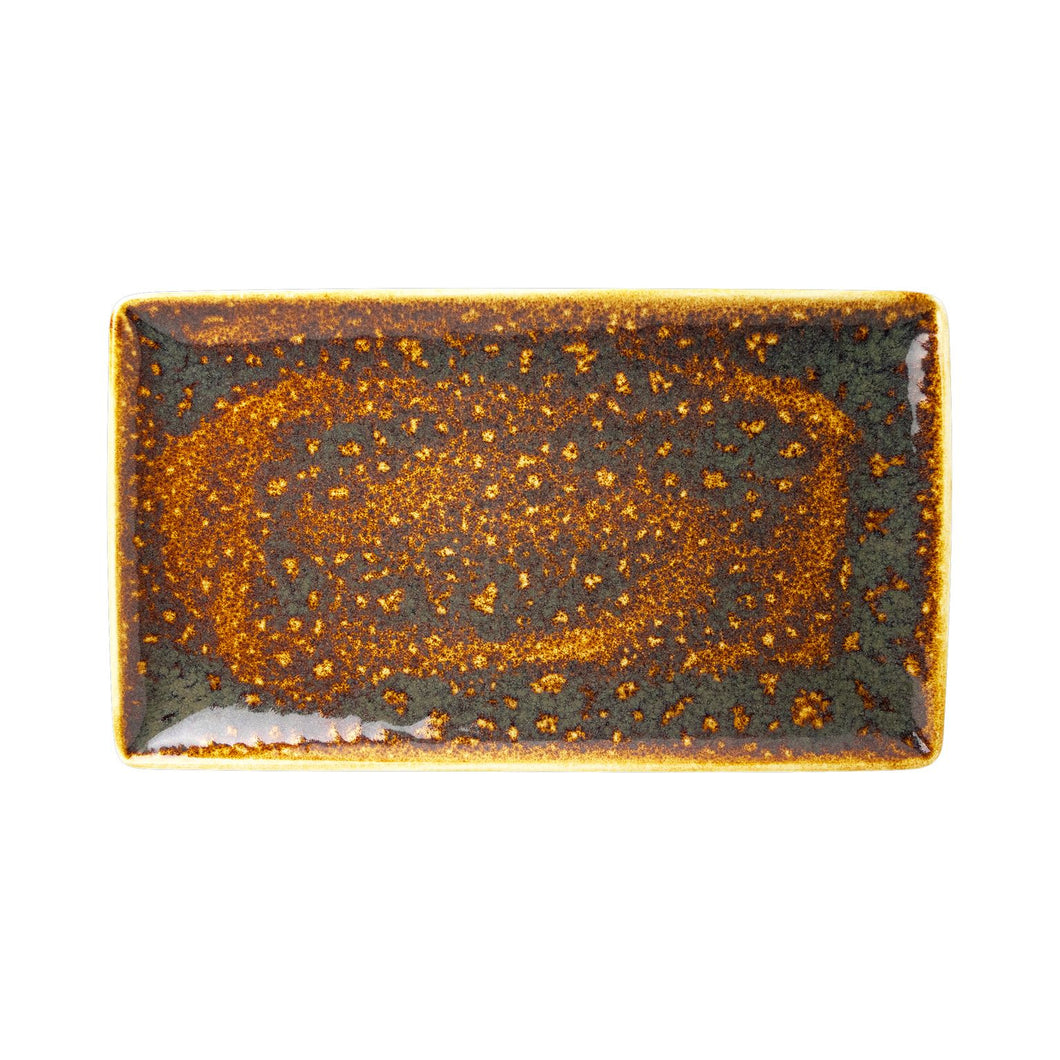 Steelite Vesuvius Amber Rectangle Three 33x19cm (12)