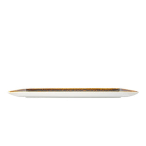 Steelite Vesuvius Amber Rectangle Three 33x19cm (12)
