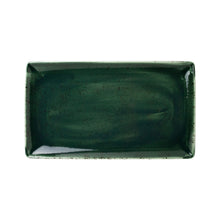 Load image into Gallery viewer, Steelite Vesuvius Burnt Emerald Rectangle Three 33x19cm (6)

